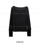 Linie Tencel See-Through Button Long Sleeve