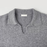 Open Collar Loose Fit Thick Long Sleeve Knit