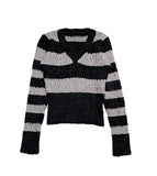 Dinky striped knit muffler set