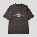 Crack star vintage pigment short sleeves