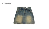 Shino Washing Denim Mini Skirt