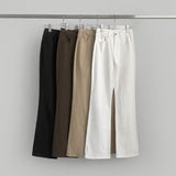 Fall Span Banding Semi Bootcut Cotton Pants