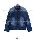 Bake Washing Cotton Biker Jacket