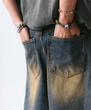 Brush Denim Damage Half Pants