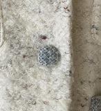 Sophie Boucle Color Matching Collar Quilting Tweed Jacket