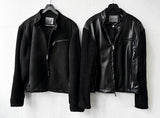 Deep Black Knit Suede Jacket