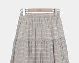 Kissing Stripe Midi Skirt