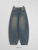 [unisex] Nabobo Washing Balloon Wide Denim Pants