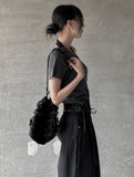 Ansi Stud One Shoulder Tee