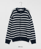 [unisex] Horiring Punching Stripe Over Cardigan