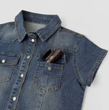 Summer Cool Short Sleeve Denim Slim Jacket