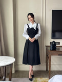 Desia Bustier Pintuck Long One Piece (Belt Set)