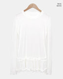 Ruer Frill Long Sleeve Layered T-Shirt