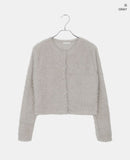 Ritu Button Crewneck Fur Cardigan
