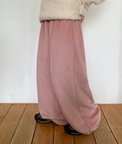 [BAONHAUS] Pmoi Mink Brushed Banding String Corduroy Wide Pants