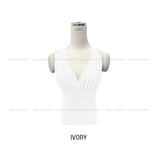 Cheek Shirring Glam Halter Sleeveless