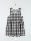 Luct Check Shirring Round Midi One Piece