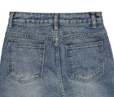 Redo Strap Blue Wide Pants