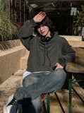 [LAN ARCHIVE] Pigment Patch Logo Crop Hoodie