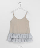 Kimiha Check Frill Layered Sleeveless