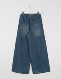 Toruki Banding Denim Wide Pants