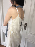 Neuron String Lace Color Matching Layered Mini One Piece