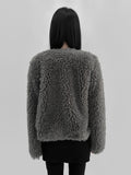 Riche Boucle Fur Cardigan