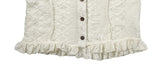 Shaon Punching Frill Lace Off Shoulder Blouse