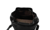 Hitch Daily Black Leather Mini Backpack
