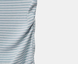 Velko Boat Neck Stripe Side Shirring Three Quarter T-shirt