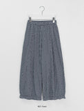 Selvk summer banding wide nylon pants