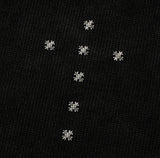 Cross Stud Ribbed Short Sleeve T-shirt