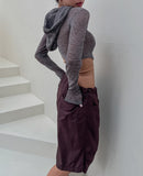 Elle see-through cropped hoodie