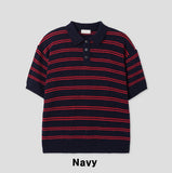 Iru Boucle Stripe Collar Knit