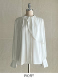 Atte Satin Pin-Tuck Blouse