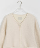 Japin Boucle Zip-up Cardigan
