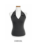 Lucy Stud Collar Halter Sleeveless