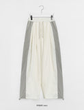 Sugder Side Color Matching Block Nylon Wide Pants