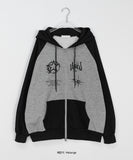 Lokini Brushed Raglan Two-Way Hood Zip-Up