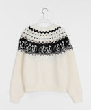 Hakiro Round Nordic Knit Cardigan