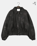 Timber Vintage Washing Leather Two-Way Blouson Jacket