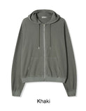 Kand Waffle Pigment Hooded Zip-Up