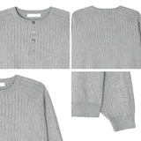 Revved henley neck knit