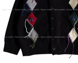 Kido Vintage Argyle Cardigan