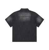 DENIM STUD HALF SHIRT