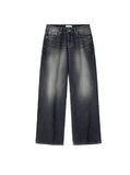 Rough Cat Brush Wide Denim Pants