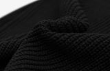 Dual zip-up collar knit