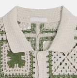 Clover Crochet Short Sleeve Cardigan