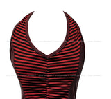 Bez Twin Stripe Halter Sleeveless
