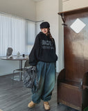 Kenta rivet pintuck balloon denim pants